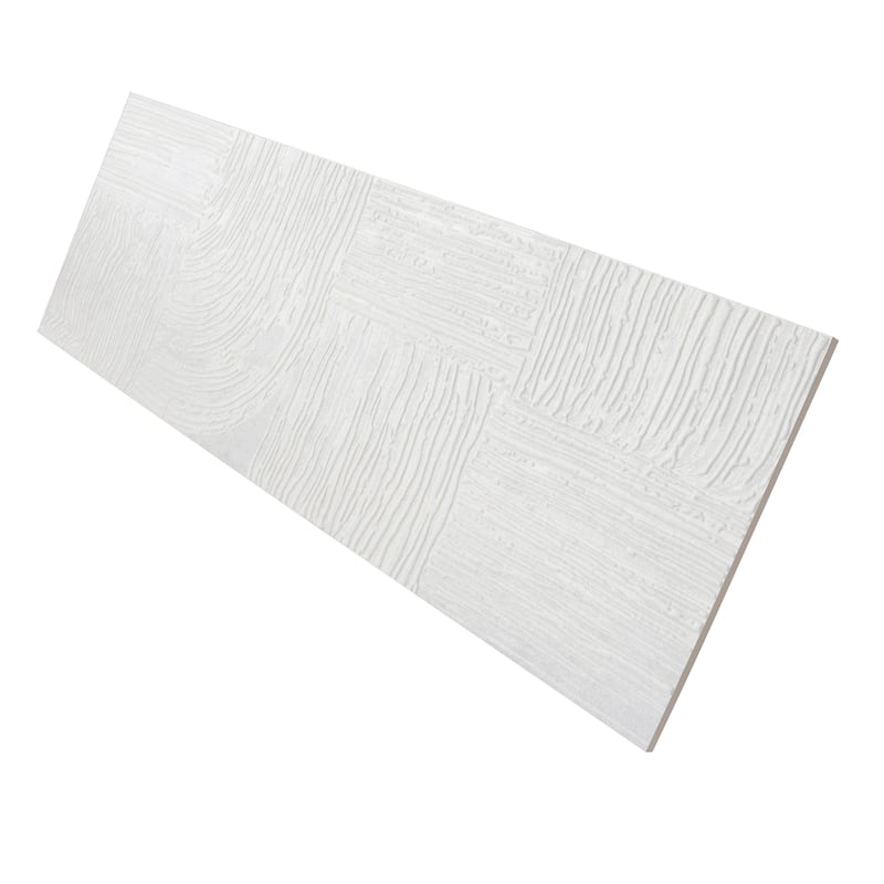 Terrain 12x36 Off-White Ceramic Large Format Trowel Plaster-Style Wall Tile (5.82 sq ft/case) - 4 Pack