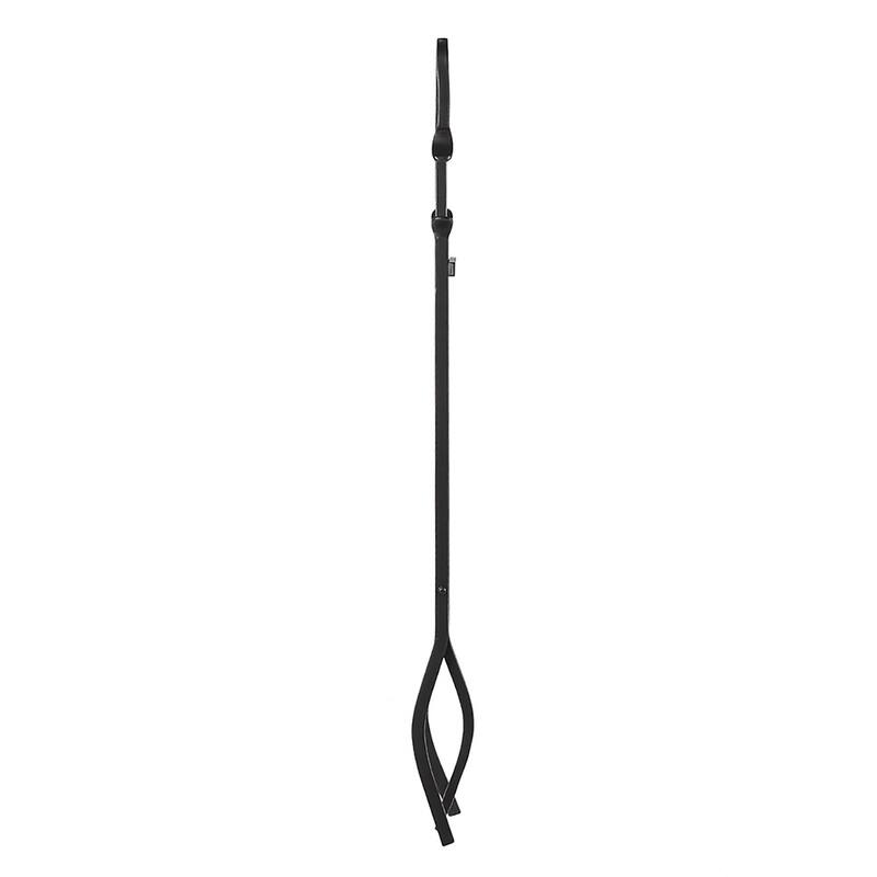 Achla Designs Shepherd's Hook Fireplace Tongs Tool, 28 Inch Tall, Graphite Finish