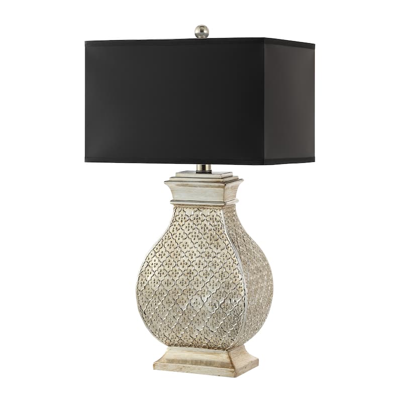 SAFAVIEH Lighting Wiltrud 30-inch Spain Silver Finish Table Lamp (Set of 2) - 16"x11"x29" - 16Wx11Dx29H