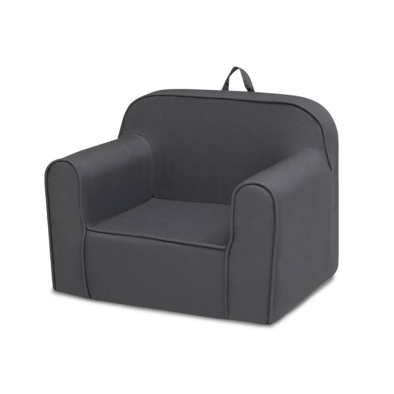 Delta Children Cozee Chair for Ages 18 Months and Up, Dark Grey - Dark Grey
