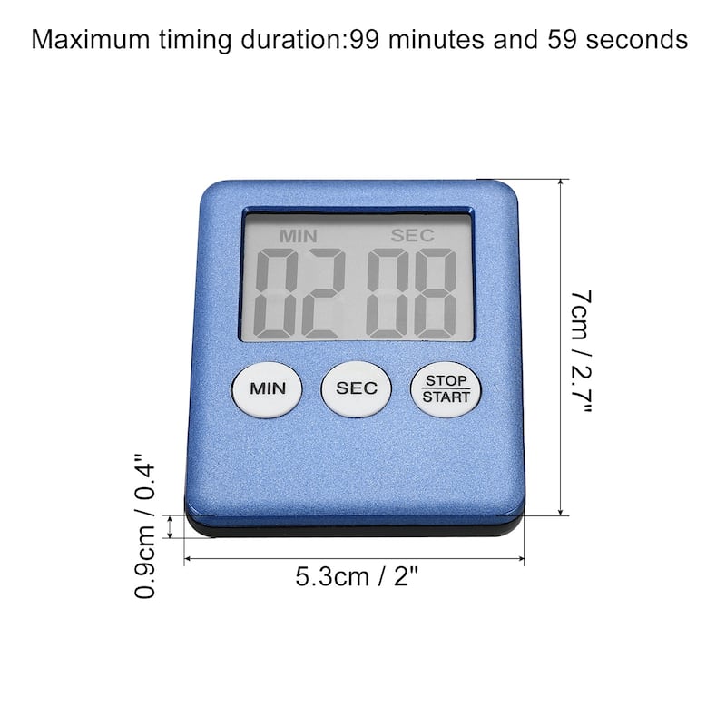 Digital Timer,1Pcs Small Count Down/UP Clock with Magnetic,Kitchen Timer Blue - Blue