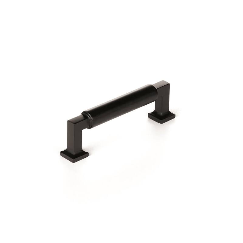 Schaub and Company 477 Haniburton 3-1/2" Center to Center Modern - Matte Black