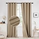 preview thumbnail 7 of 33, Deconovo Linen Blackout Curtains and Drapes for Bedroom 2 Panels W52 x L72 - Khaki