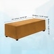 preview thumbnail 23 of 55, Stretch Foot Stool Cover Rectangular Square Foot Stool Slipcover Camel - 39.76"-50"