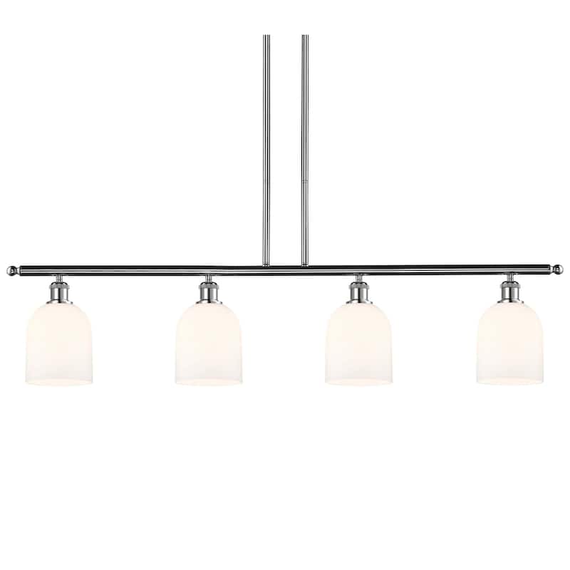 Innovations Lighting 516-4I-10-48 Bella Pendant Bella 4 Light 48" Wide - Polished Chrome / Gloss White
