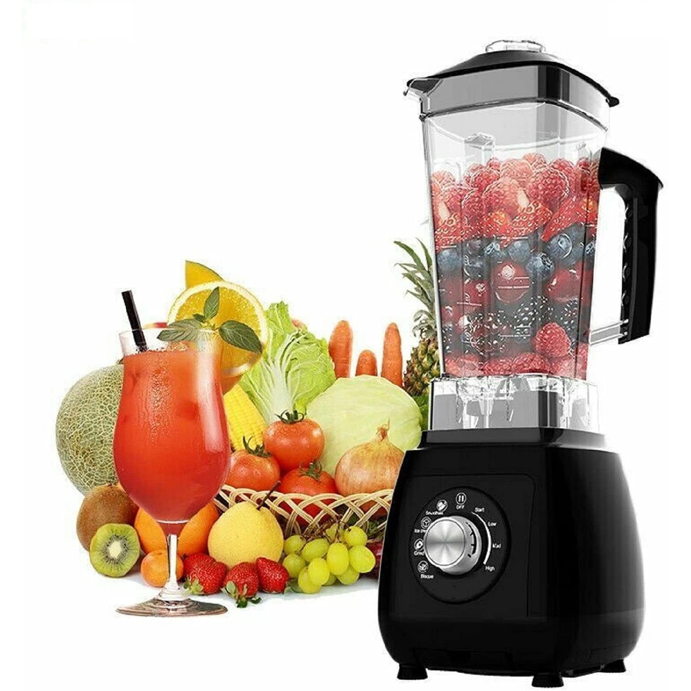 Kenmore 64 oz Stand Blender, 1200W, Smoothie and Ice Crush Modes, Red