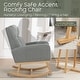 preview thumbnail 53 of 171, HOMYKA 28" Wide Rocking Chair for Nursery with Solid Wood Leg