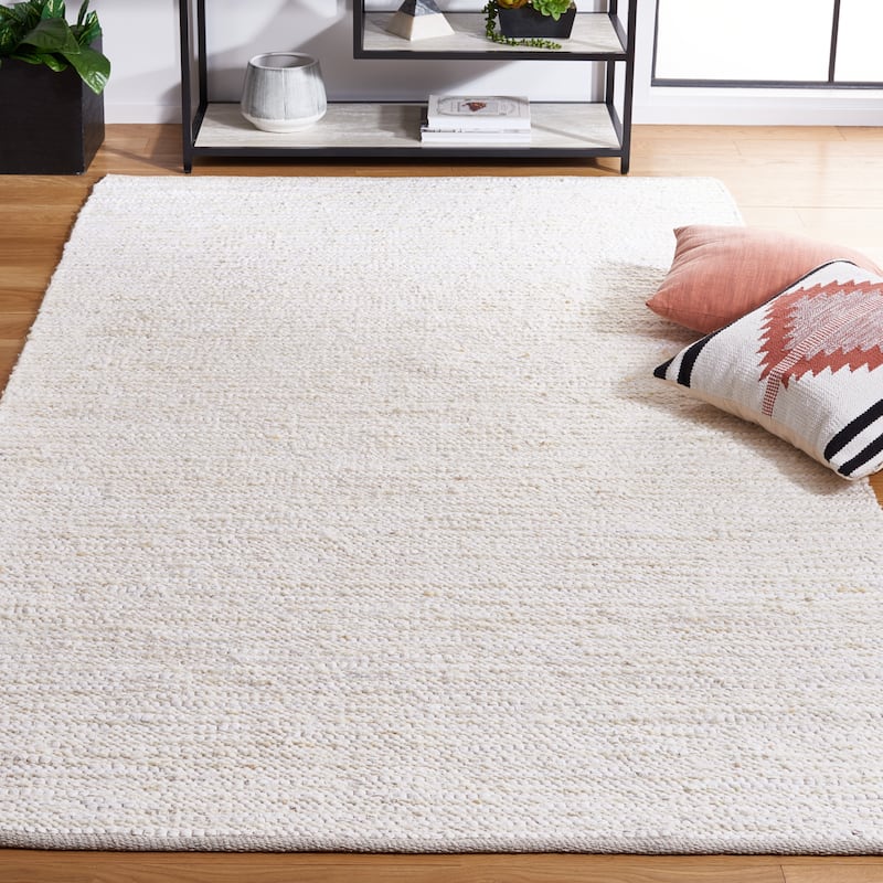 SAFAVIEH Handmade Natura Mayke Wool & Cotton Rug - 4' x 6' - Ivory/Beige - Rectangle