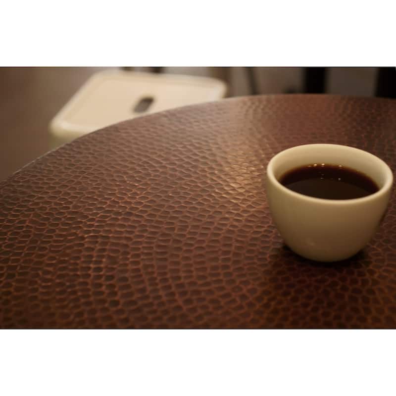 24-in Round Hammered Copper Table Top in Oil Rubbed Bronze (TTR24DB)