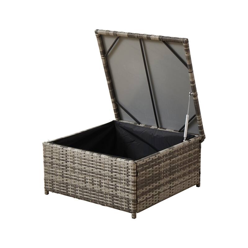 Patio Sofa Set with Cushions, All-Weather Wicker