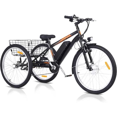 3 Wheel Electric Bicycle for Adults with Basket, Electric Tricycle