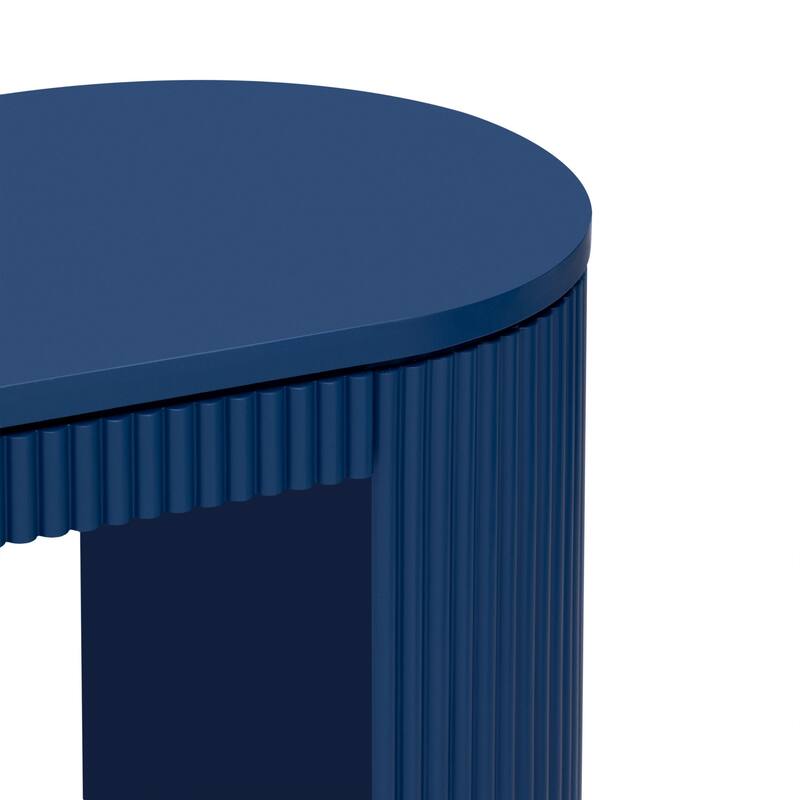 Console Table with Unique Vertical Stripe Design