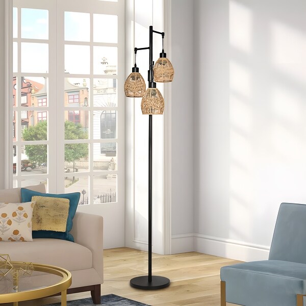 Metal tree lamp outlet
