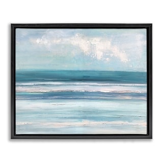 Stupell Streaked Ocean Shore Framed Floater Canvas Wall Art Design By ...