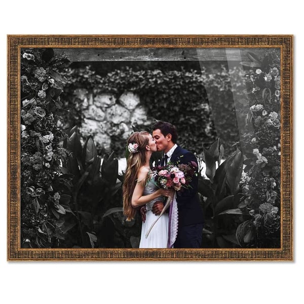 Buy 14x14 Wedding Signable Picture Frame Gold, 14x14 Frame Wood