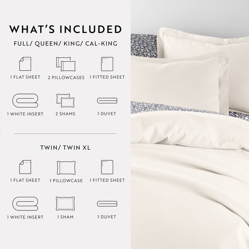 8pc Solid Duvet Bundle