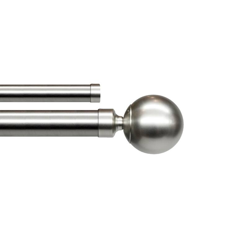 Linen Avenue Ball Double Window Curtain Rod Set