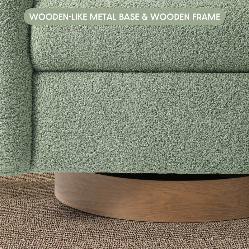 Bayville 29" Wide Sherpa Swivel Chair