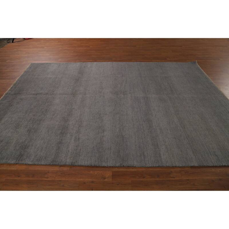 Modern Gray Gabbeh Oriental Area Rug Handmade Living Room Wool Carpet - 6'8" x 9'7"