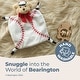 preview thumbnail 3 of 4, Bearington Baby Wee Lil' Slugger 8" x 7" Small Baseball Teddy Bear Blanket