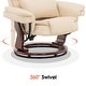 preview thumbnail 27 of 29, MCombo Swivel Recliner with Ottoman, Vibration Massage Lumbar Pillow