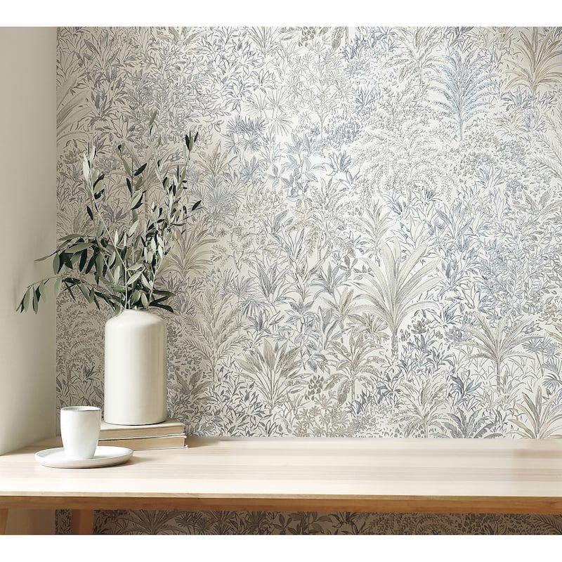 Fine Decor Meilani Natural & Grey Palm Landscape Wallpaper