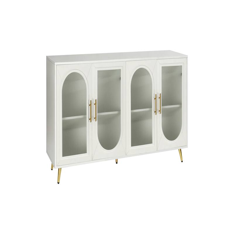 Wood Buffets Storage Cabinet with Adjustable Shelves