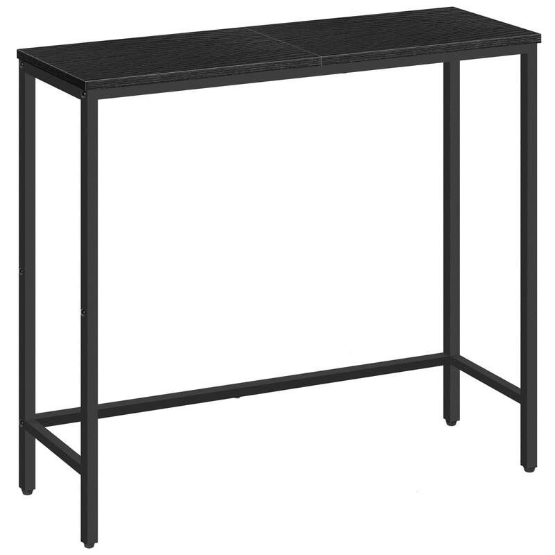 Narrow Console Table, 29.5" Small Entryway Table, Thin Sofa Table, Side Table - Black
