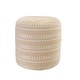 preview thumbnail 26 of 32, Dash and Stripe Geometric Indoor Outdoor Pouf - 20" x 20" x 20"