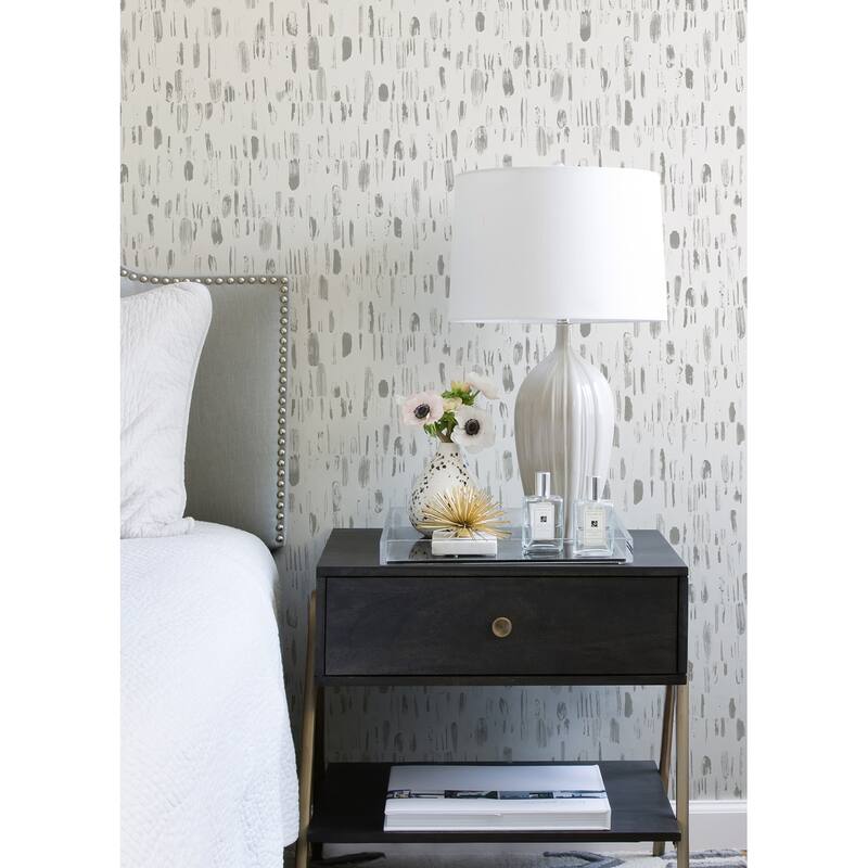 A-Street Prints Dwell Grey Brushstrokes Wallpaper