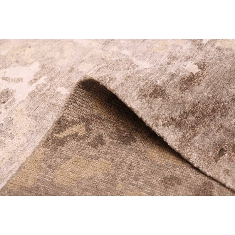 ECARPETGALLERY Hand-knotted Legacy Grey Silk Rug - 6'7 x 9'7