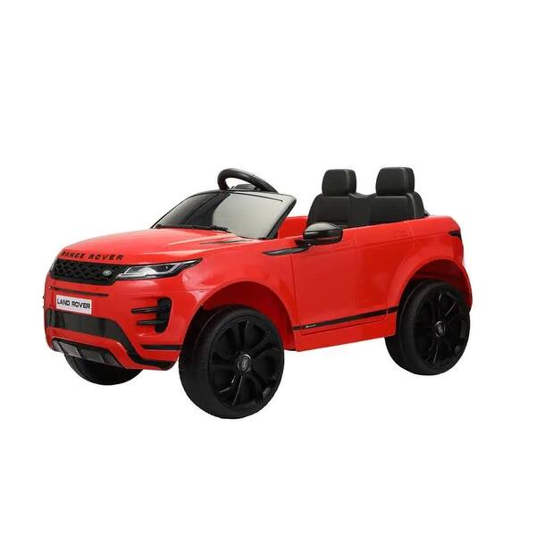 slide 2 of 7, TOBBI 12V Kids Electric Battery Powered Licensed Land Rover Ride On Toy Car, Red - 30.4