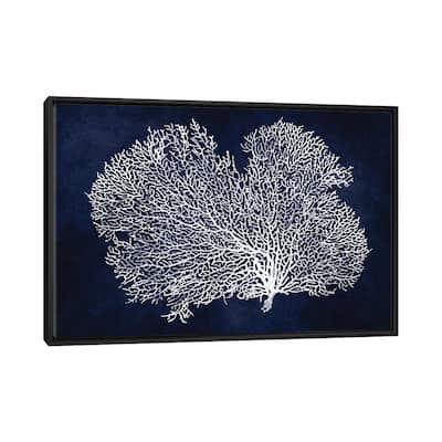 iCanvas "Sea Fan on Indigo Blue II" by Melonie Miller Framed Canvas Print
