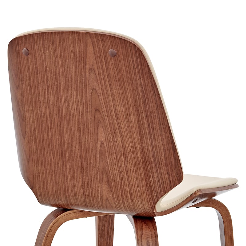 Brinley Walnut or Black Wood Upholstered Dining Chair