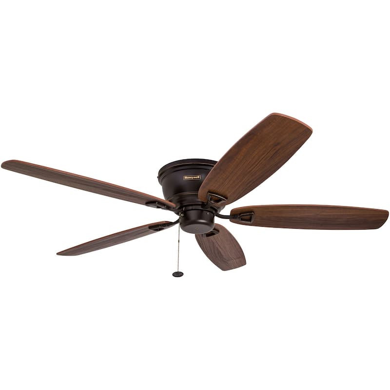 52" Honeywell Glen Alden Oil Rubbed Bronze LED Indoor Ceiling Fan with Light & Pull Chain