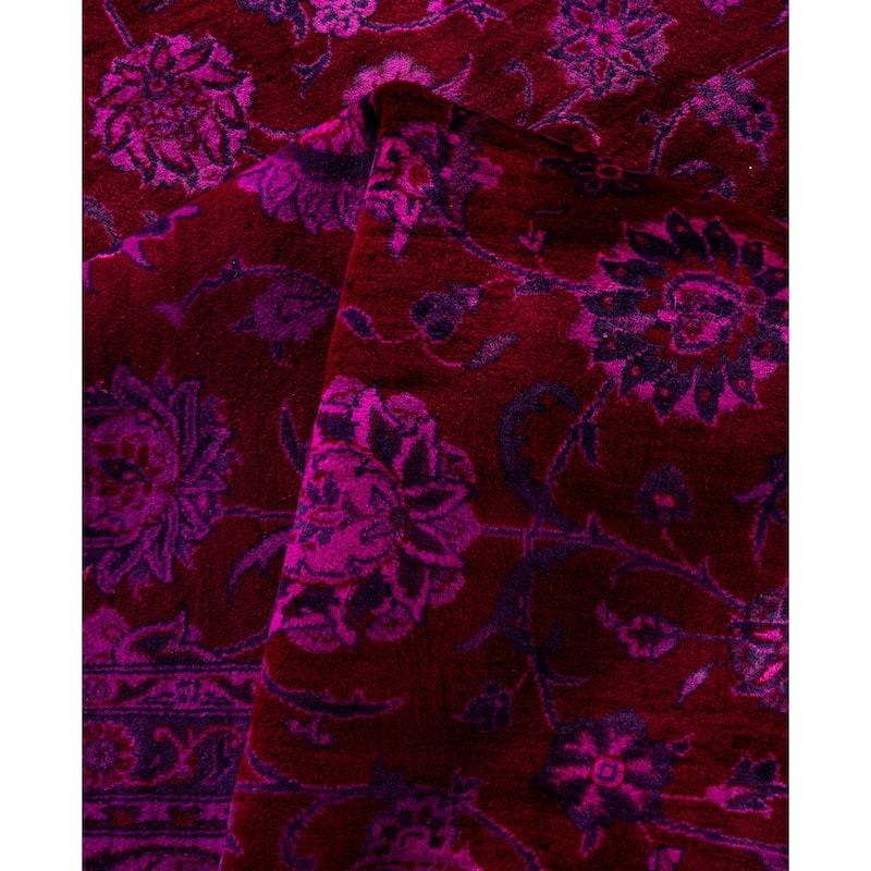 Overdyed One-of-a-Kind Hand-Knotted Area Rug - Pink - 6' 2" x 9' 1"