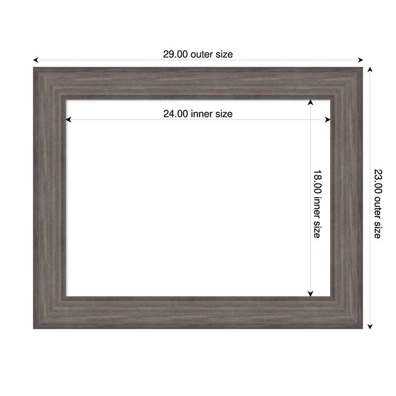 Amanti Art Country Barnwood Framed Dry Erase Magnetic Board - 29 x 23 in