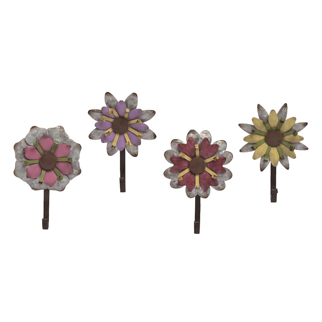 Transpac Metal Garden Hook Set of 4 Spring Home Decorations