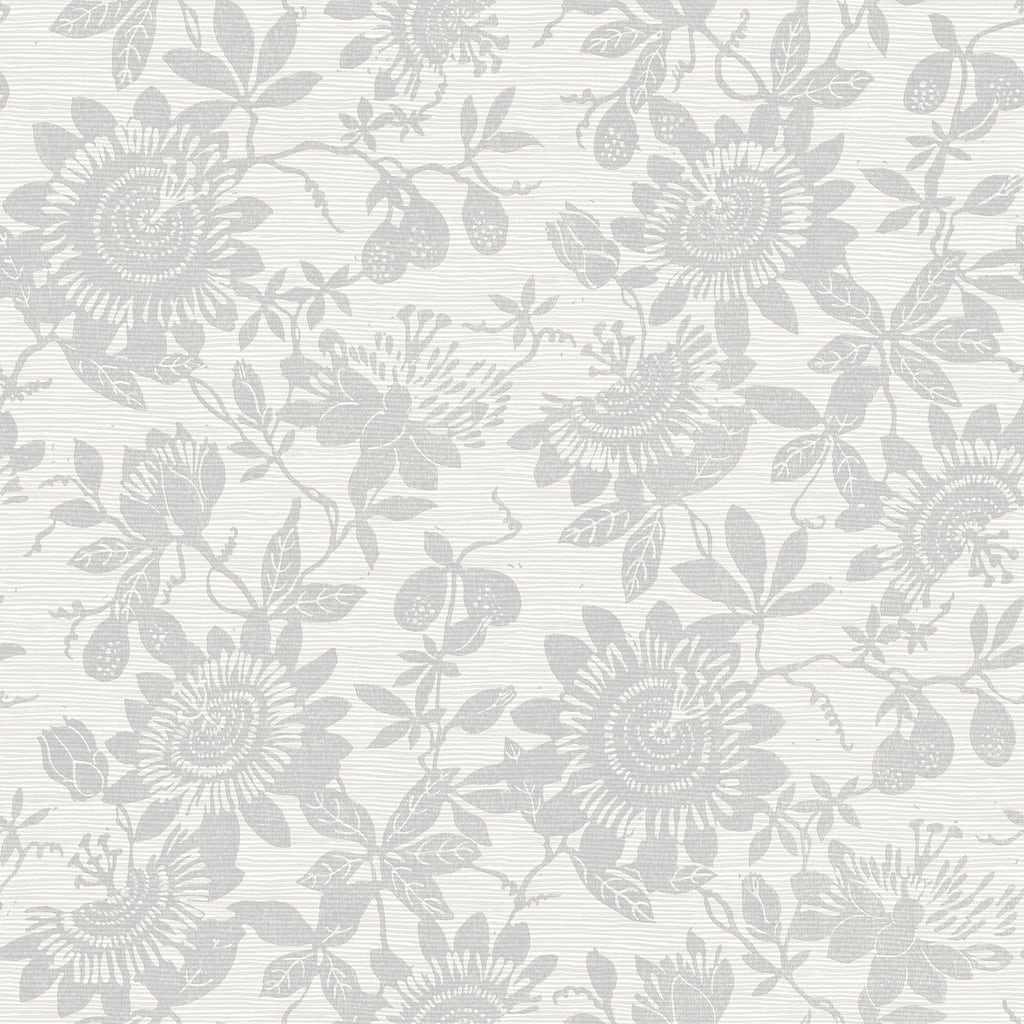A-Street Prints Helen Light Grey Floral Trail Wallpaper