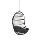 preview thumbnail 13 of 16, Richards Outdoor/Indoor Wicker Hanging Chair (No Stand) by Christopher Knight Home