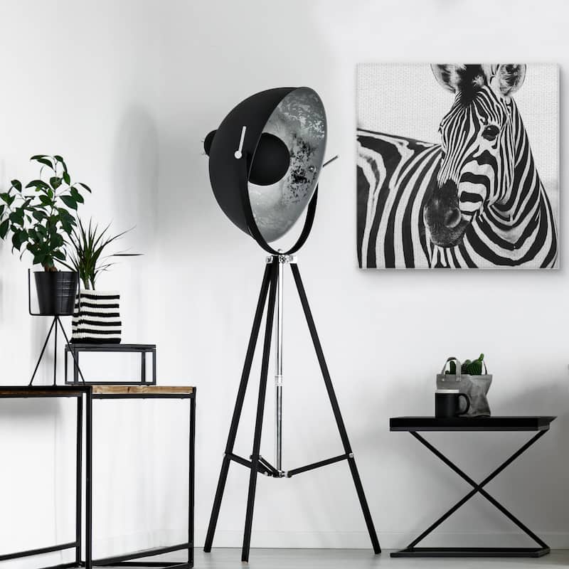 Zebra Close Up by Frida Bredesen Canvas Art Print