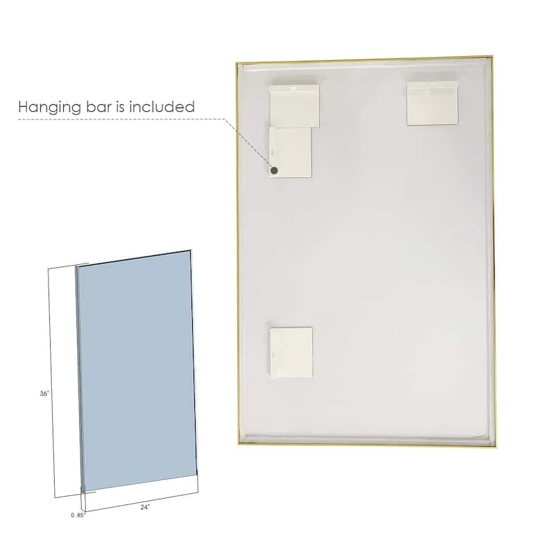 Altair Sassi Bathroom/Vanity Aluminum Framed Wall Mirror