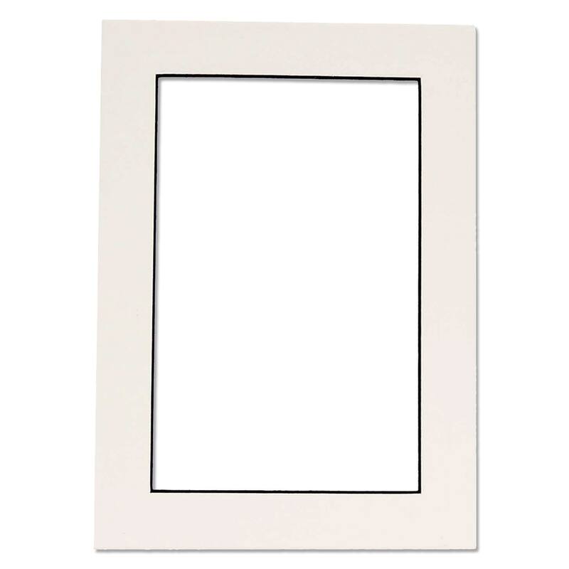 16x20 Mat for 13x19 Photo White with Black Core Matboard for Frames