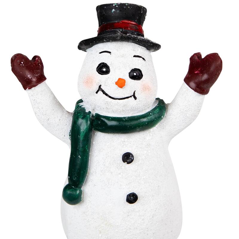 Winter Ready Glitter Snowman Christmas Stocking Holders - 7" - Set of 4