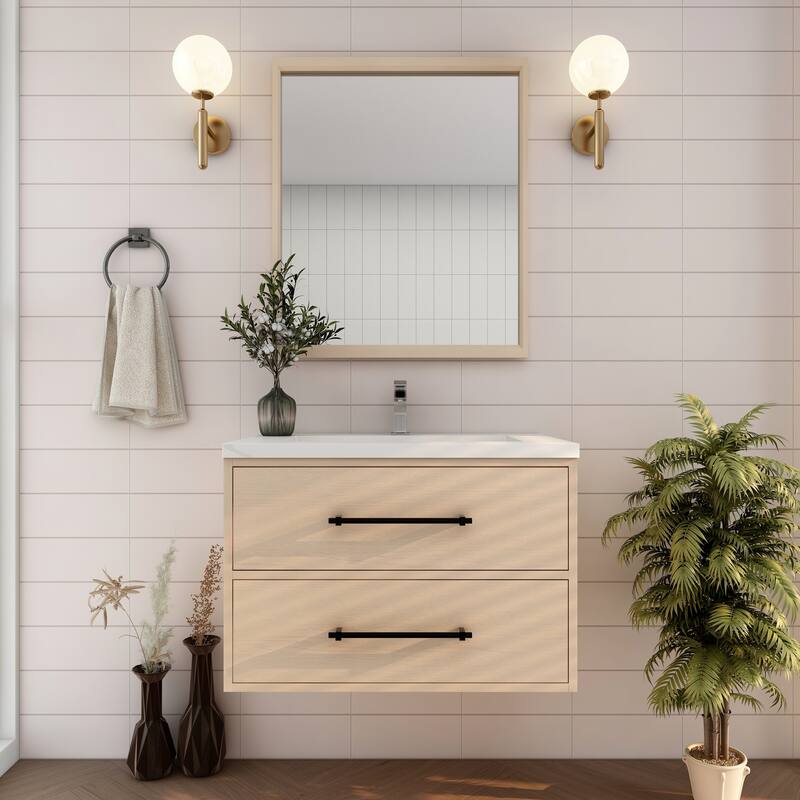Victoria 30'' Wall-mounted Vanity with Reinforced Acrylic Sink - 29.5