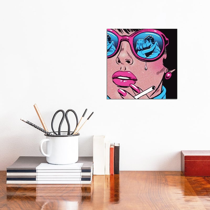 iCanvas "Smoking Woman" by Art Mirano Canvas Print - 12x12x0.75
