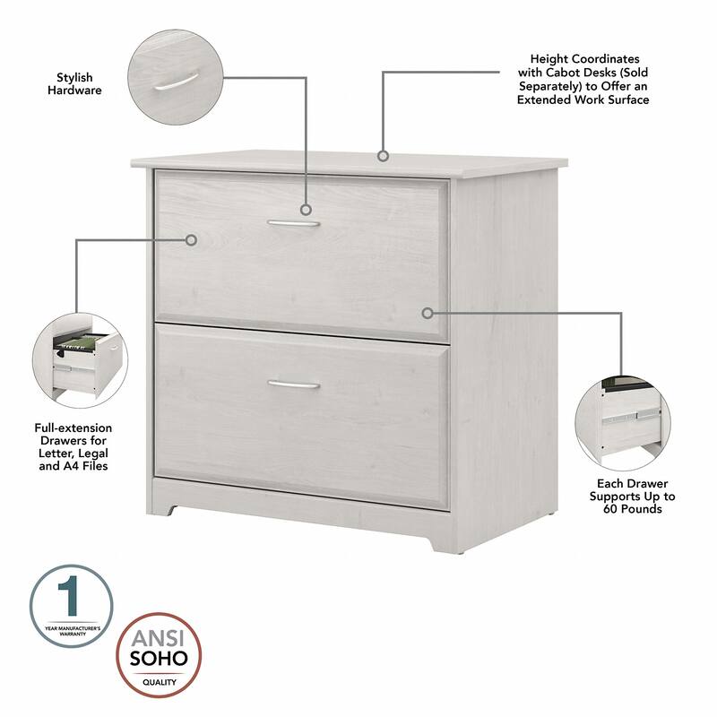 Cabot 2 Drawer Lateral File Cabinet by Bush Furniture
