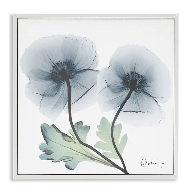 Stupell Sapphire Florals Duo Framed Giclee Art Design By Albert Koetsier - 12 x 12 - White