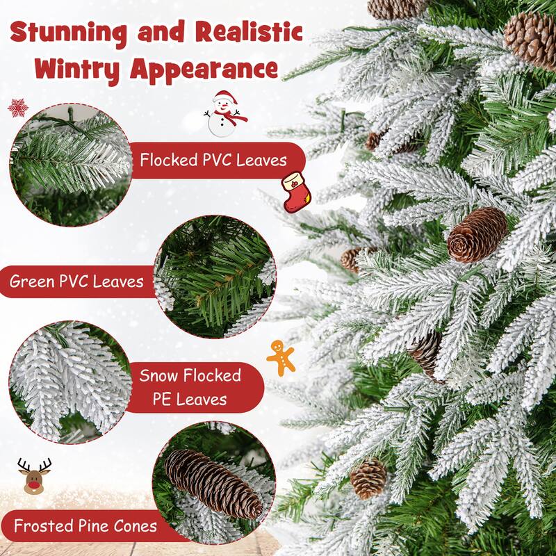 Gymax 6/7.5/9 ft Artificial Christmas Tree w/ 765/1135/1871 Branch - See Details