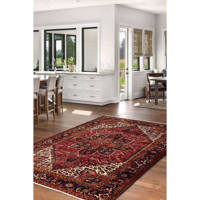 ECARPETGALLERY Hand-knotted Sarabi Red Wool Rug - 6'10 x 9'9